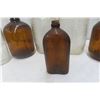 Image 5 : Old Glass Jugs - Double Handle, Bleach, Complete w/ Caps, One Swirl