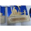Image 11 : (4) Vintage Wall Art Mirrored Panels - Carved Ivory-Coloured Wooden Silhouettes MCM, 3 @ 6" x 25"
