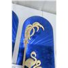 Image 13 : (4) Vintage Wall Art Mirrored Panels - Carved Ivory-Coloured Wooden Silhouettes MCM, 3 @ 6" x 25"