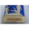 Image 3 : (4) Vintage Wall Art Mirrored Panels - Carved Ivory-Coloured Wooden Silhouettes MCM, 3 @ 6" x 25"