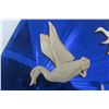 Image 5 : (4) Vintage Wall Art Mirrored Panels - Carved Ivory-Coloured Wooden Silhouettes MCM, 3 @ 6" x 25"