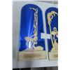 Image 6 : (4) Vintage Wall Art Mirrored Panels - Carved Ivory-Coloured Wooden Silhouettes MCM, 3 @ 6" x 25"
