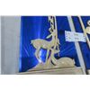 Image 8 : (4) Vintage Wall Art Mirrored Panels - Carved Ivory-Coloured Wooden Silhouettes MCM, 3 @ 6" x 25"