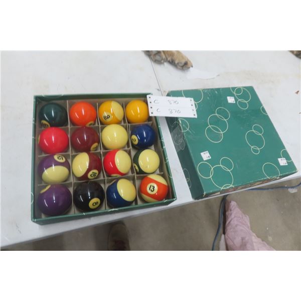 Set of Bristol Pool Balls