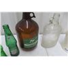 Image 3 : 7up Extract Jug, Pop Bottles, Whiskey Jugs, Coke/Applebee Glasses