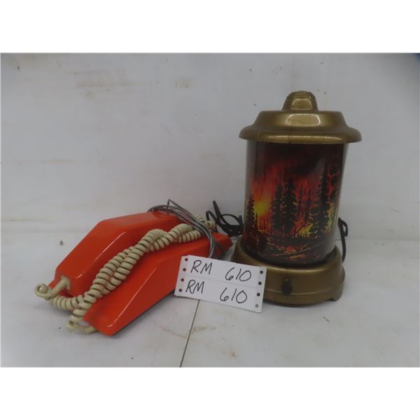1969 Orange Northern Electric Telephone & Forest Fire Moving Lamp