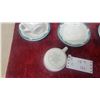 Image 3 : Erica Hotelwear Potters Canada White Cups & Saucers with Teal Border, Set of 6