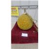 Image 2 : Vintage Spaghetti Spun Resin Hanging Swag Lamp, Green/Yellow/Orange, with Chain MCM