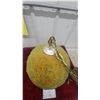 Image 3 : Vintage Spaghetti Spun Resin Hanging Swag Lamp, Green/Yellow/Orange, with Chain MCM