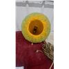 Image 6 : Vintage Spaghetti Spun Resin Hanging Swag Lamp, Green/Yellow/Orange, with Chain MCM