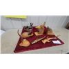 Image 6 : Collection of Wooden Carvings Including Dolphins, Birds, Bears on Driftwood Bases, and Decorative I