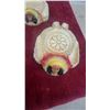 Image 3 : Set of 4 Vintage Native American Indian Chief Ceramic Ashtrays with Headdress 1950.S or 60.S