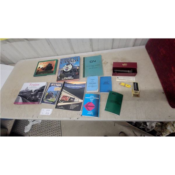 Collection of Canadian Railway Books, Manuals & Memorabilia Including CN, VIA, BC Rail Items