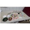 Image 1 : Vintage Ashtrays & Barware Lot: Double Dragon Ale, Dominion White Label, Hotel Ashtrays, Shot Glass