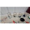 Image 5 : Vintage Ashtrays & Barware Lot: Double Dragon Ale, Dominion White Label, Hotel Ashtrays, Shot Glass