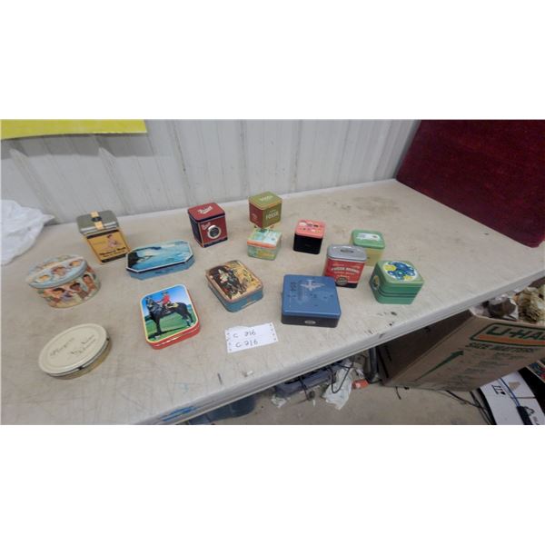 Collection of Fossil Brand Decorative Watch Tins, Various Others Designs and Sizes, Approximately