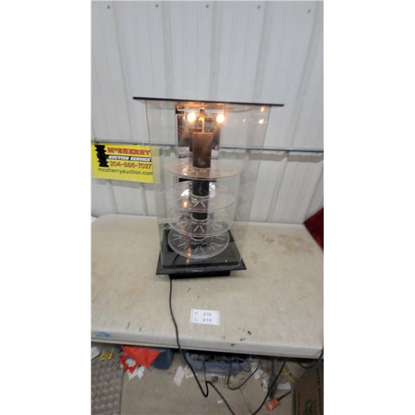 Plasti-Fab Co. Limited Lighted Rotating Display Case, 110V 60 Cycle 100 Watt Working 27 x 15 x 15"