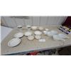 Image 1 : La Salle Hotel Restaurant Ware Lot: Plates, Saucers, Cups, Creamers; Duraline China Fire King