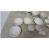 Image 2 : La Salle Hotel Restaurant Ware Lot: Plates, Saucers, Cups, Creamers; Duraline China Fire King