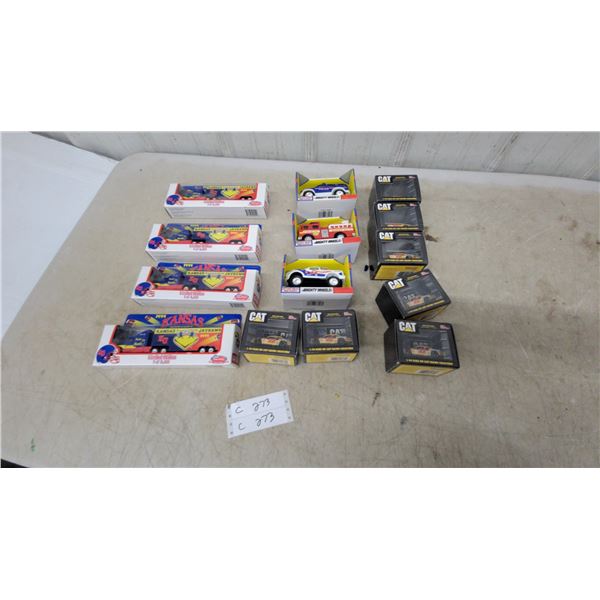 1999 Kansas Jayhawks Ltd Ed Semi Trucks, CAT 1/64 Die Cast Cars, Mighty Wheels Vehicles Lot