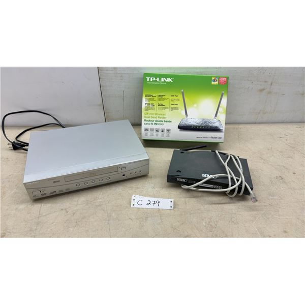 Citizen JDVD3830 DVD/CD/MP3 Player, Tp-Link Archer C50 AC1200 Router, SMC Wireless Router
