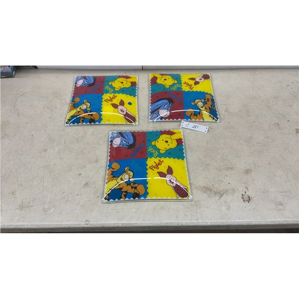 Winnie the Pooh Glass Ceiling Light Shade Set of 3 - Pooh, Piglet, Eeyore, Tigger