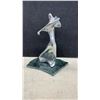 Image 2 : Hoselton Sculpture Aluminum Figure on Marble Base & Polished Aluminum Sailboat Figurine, Signed.