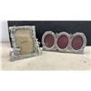 Image 2 : Seagull Pewter Collection: Clock, Photo Frames, Trivet, Marble Cheese Board, Candle Holders