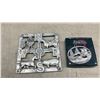 Image 3 : Seagull Pewter Collection: Clock, Photo Frames, Trivet, Marble Cheese Board, Candle Holders