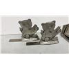 Image 5 : Pewter Bookend Sets: Teddy Bears Reading ABC Books & Leaf Design Candle Holder and More