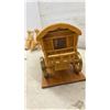 Image 6 : Handcrafted Wooden Models: Biplane, Elderly Couple in Rocking Chairs, and Romany Gypsy Caravan 7