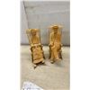 Image 7 : Handcrafted Wooden Models: Biplane, Elderly Couple in Rocking Chairs, and Romany Gypsy Caravan 7