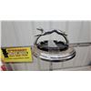 Image 2 : Art Deco Chrome Floor Ashtray Stand with Greyhound Dog Handle & Onyx Accent