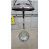 Image 3 : Art Deco Chrome Floor Ashtray Stand with Greyhound Dog Handle & Onyx Accent