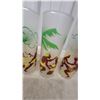 Image 3 : Set of 8 Vintage Frosted Glass Tiki/Tropical Highball Glasses with Caveman & Palm Tree Design