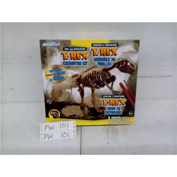 MonToy T.Rex Excavation Kit Dig and Discover Dinosaur Fossil Set Age 6 and More