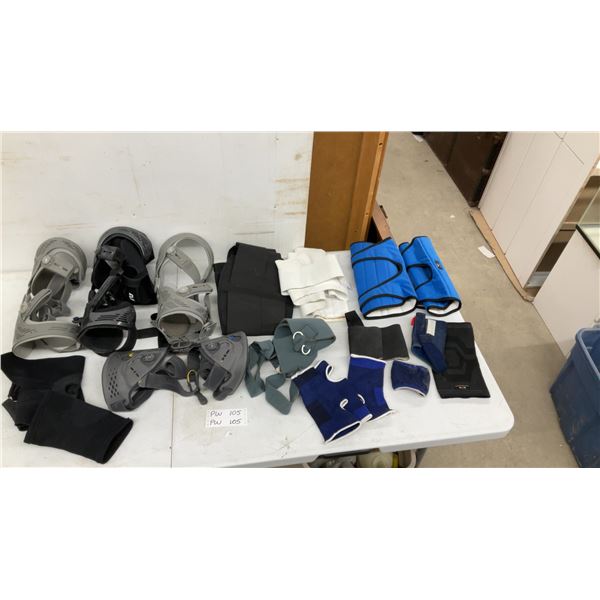 Össur Knee Braces and Assorted Orthopedic Supports Including Ankle Braces and Compression Sleeves