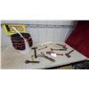 Image 1 : Bucket Tool Organizer w/ Hand Tools: Pipe Wrench, Hammer, Tin Snips, Wrenches, Lug Wrench, File