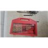 Image 6 : Assorted Drill Bit Lot with Red Plastic Case, Various Sizes, HSS and Titanium Coated