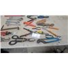 Image 5 : Assorted Hand Tools: Adjustable Wrenches, Pipe Wrench, Tin Snips, Pliers, Wire Cutters, Scissors