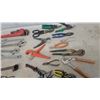 Image 6 : Assorted Hand Tools: Adjustable Wrenches, Pipe Wrench, Tin Snips, Pliers, Wire Cutters, Scissors