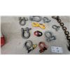 Image 3 : Assorted Clevis Shackles, Swivel Hooks & Chain Section, Various Sizes