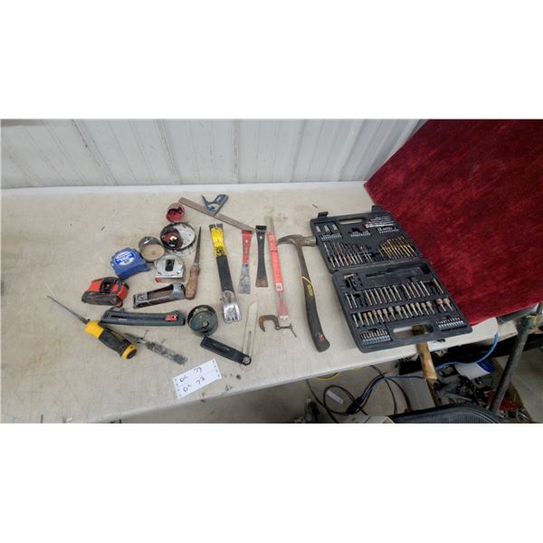 Stanley Hammer, Drill & Driver Bit Set, Hole Saws, Tape Measures, Utility Knife, Pry Bars, Saws