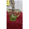 Image 3 : Vintage Green Depression Glass 4-Cup Measuring Pitcher with Hand Crank Egg Beater/Mixer