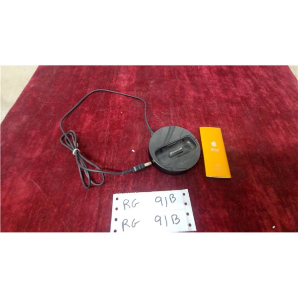 Apple iPod Nano 4th Generation Orange with Sony Docking Station