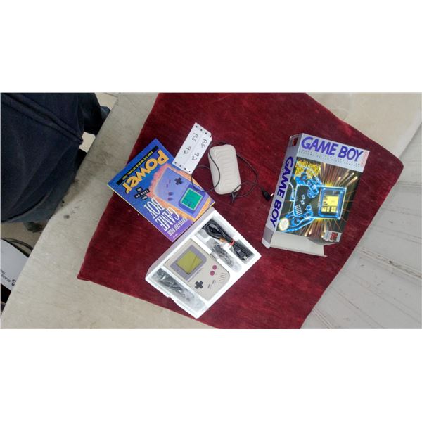 Nintendo Game Boy DMG-01 Console with Box, AC Adapter, Link Cable & Power Guide