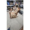 Image 3 : Wooden Rocking Chair with Floral Print Cushion Set