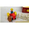 Image 5 : Fisher-Price Vintage Toy Lot: Music Box Record Player, Toot-Toot Train, Little People Figures