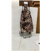 Image 1 : Giraffe Print Folding Shopping Trolley Cart with Two Wheels and Black Handle