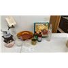 Image 1 : Durax 5pc Amber Glass Salad Set, Geni Glass Server, Delft-Style Manual Coffee Grinder and More